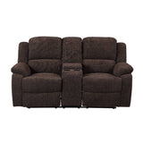 Acme - Madden Motion Loveseat W/Console 55446 Brown Chenille