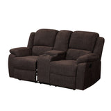 Acme - Madden Motion Loveseat W/Console 55446 Brown Chenille