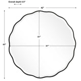Aneta Round Mirror - Black by Uttermost - View 5