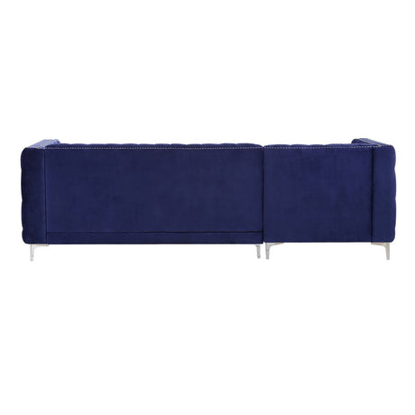 Acme - Sullivan Sectional Sofa 55490 Navy Blue Velvet