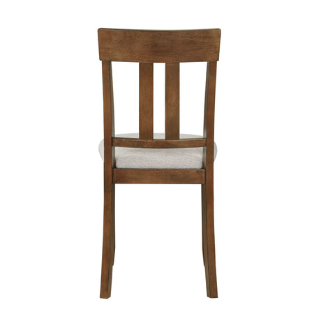 Transitional Styling 7-Piece Pack Dinette Set Cherry Finish Dining Table and 6x Side Chairs Textured Fabric Upholstered Seat Wooden Classic Look Furniture - sold by Home Elegance USA