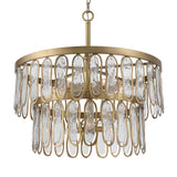 Aurelie 9 Light Round Pendant Brass - Yellow / White by Uttermost - View 5