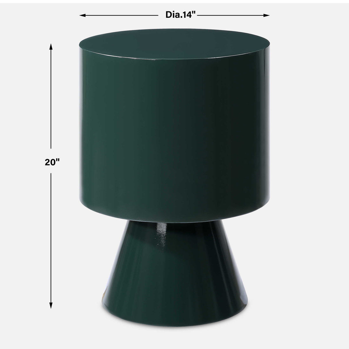 Denison Accent Table - Dark Green by Uttermost - View 5