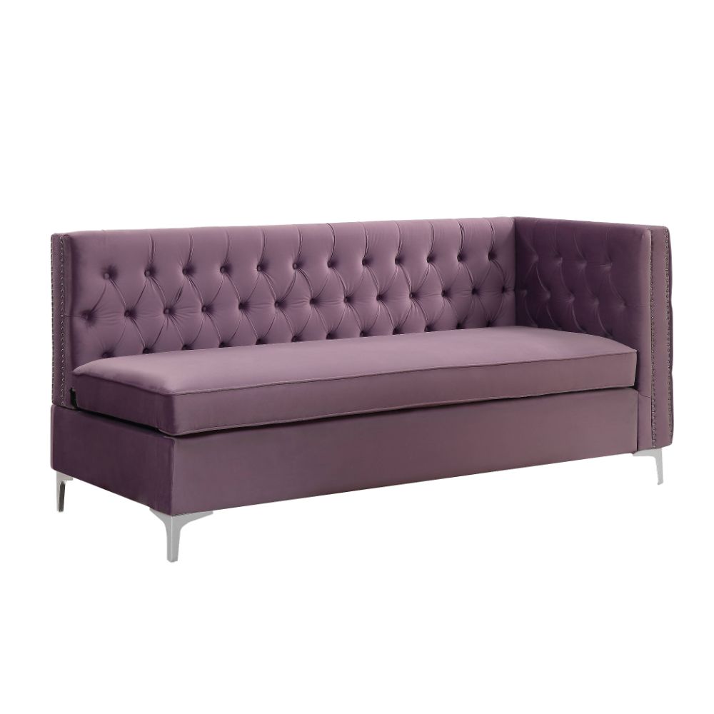 Acme - Rhett Sectional Sofa 55500 Lavender Velvet