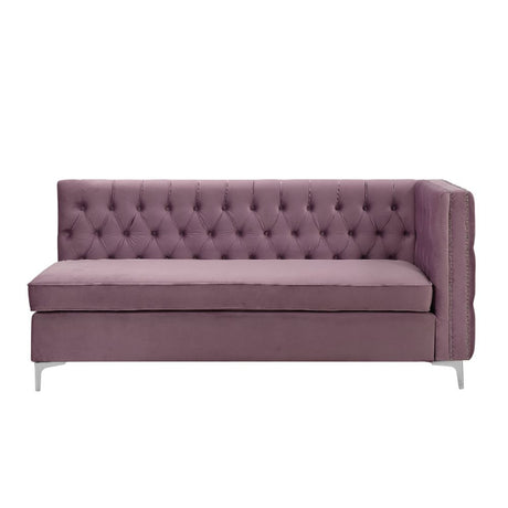 Acme - Rhett Sectional Sofa 55500 Lavender Velvet