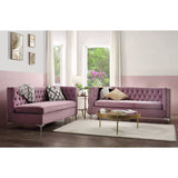 Acme - Rhett Sectional Sofa 55500 Lavender Velvet