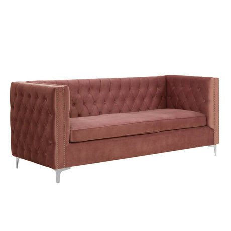 Acme - Rhett Sectional Sofa 55505 Coral Velvet