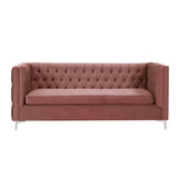 Acme - Rhett Sectional Sofa 55505 Coral Velvet