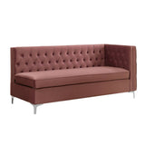 Acme - Rhett Sectional Sofa 55505 Coral Velvet