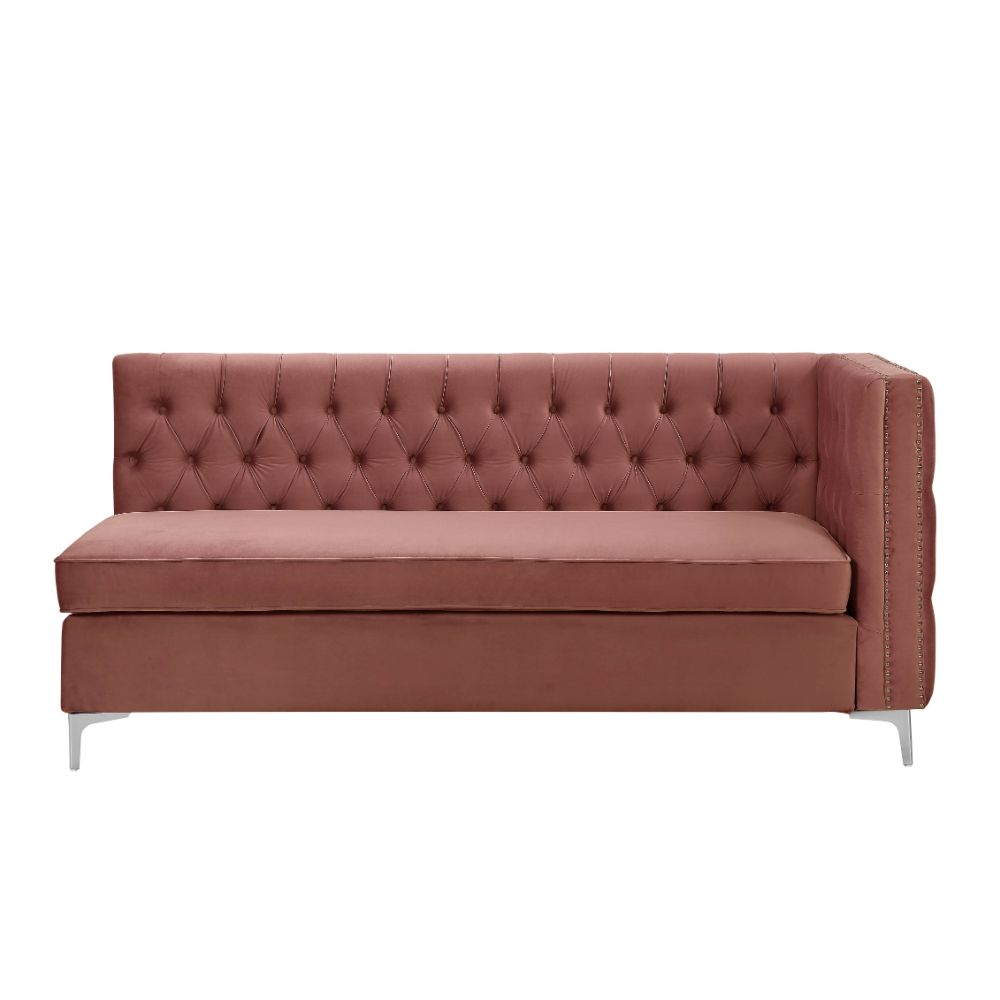 Acme - Rhett Sectional Sofa 55505 Coral Velvet