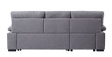 Acme - Nazli Sectional Sofa W/Storage 55525 Gray Fabric