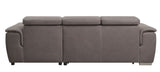 Acme - Haruko Sectional Sofa W/Storage 55535 Light Brown Fabric