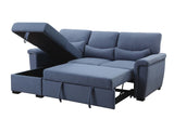 Acme - Haruko Reversible Sectional Sofa W/Sleeper & Storage 55540 Blue Fabric