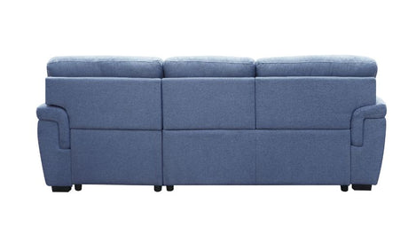 Acme - Haruko Reversible Sectional Sofa W/Sleeper & Storage 55540 Blue Fabric