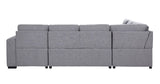 Acme - Nardo Sectional Sofa W/Storage 55545 Gray Fabric