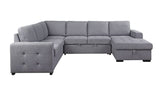 Acme - Nardo Sectional Sofa W/Storage 55545 Gray Fabric