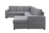 Acme - Nardo Sectional Sofa W/Storage 55545 Gray Fabric