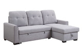 Amboise Reversible Sectional Sofa W/Sleeper & Storage 55550 Light Gray Fabric | Acme | Home Elegance USA