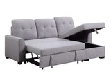 Amboise Reversible Sectional Sofa W/Sleeper & Storage 55550 Light Gray Fabric | Acme | Home Elegance USA