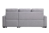 Amboise Reversible Sectional Sofa W/Sleeper & Storage 55550 Light Gray Fabric | Acme | Home Elegance USA