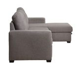 Acme - Chambord Reversible Sectional Sofa W/Sleeper & Storage 55555 Gray Fabric