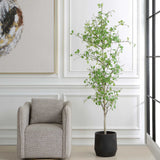 Boreal Potted Birch Tree - Dark Gray / Green by Uttermost - View 2