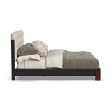 Waterfall Queen Upholstered Bed - Beige / Deep Ebony | Flexsteel