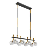 Sonder Rectangular Gold and Black Chandelier  | Finesse