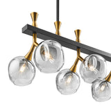 Sonder Rectangular Gold and Black Chandelier  | Finesse