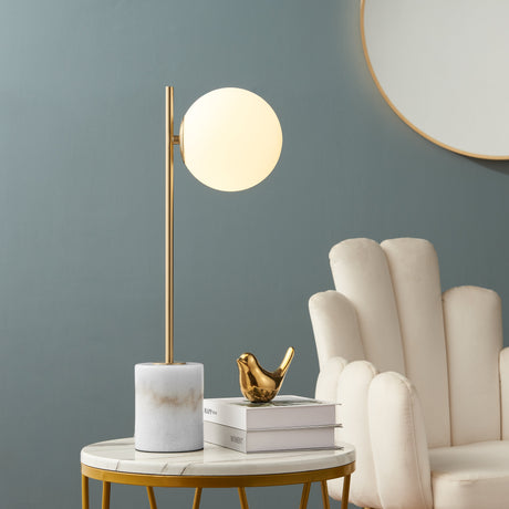 Anechdoche Table Lamp // Gold and White  | Finesse - Home Elegance USA