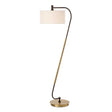 Irwin Floor Lamp Curved Brass - Bronze by Uttermost - View 1