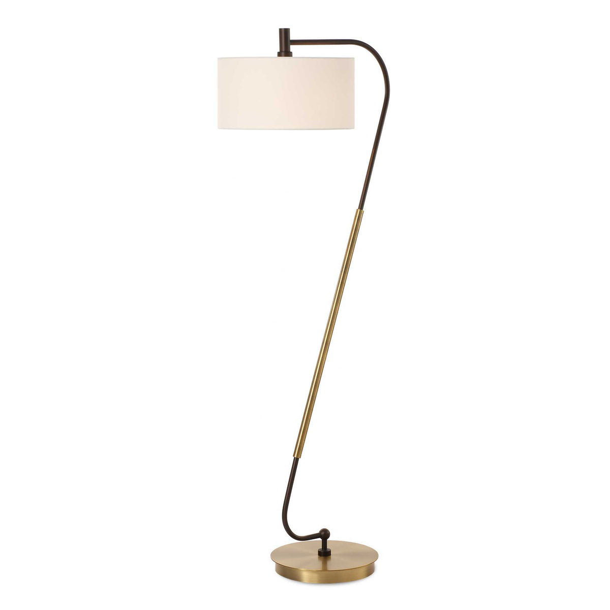 Irwin Floor Lamp Curved Brass - Bronze by Uttermost - View 1