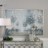 Walk In The Meadow Landscape Art - Light Gray / Blue by Uttermost - View 2