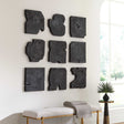 Bahati Wood Wall Decor (Set of 9) - Black by Uttermost - View 1