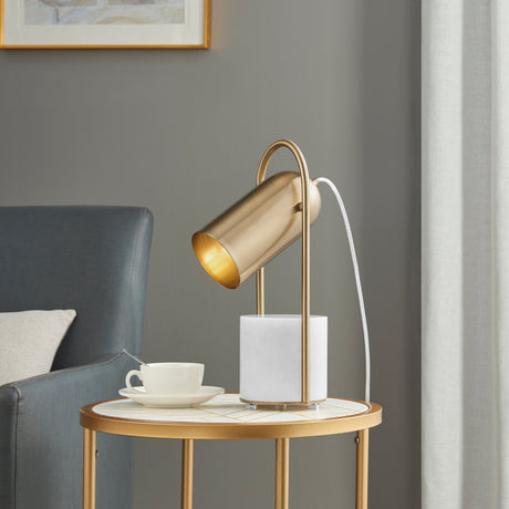 Chrysalism Gold and Marble Table Lamp  | Finesse - Home Elegance USA
