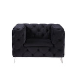 Acme - Phifina Chair 55922 Black Velvet