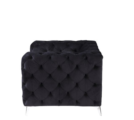 Acme - Phifina Chair 55922 Black Velvet