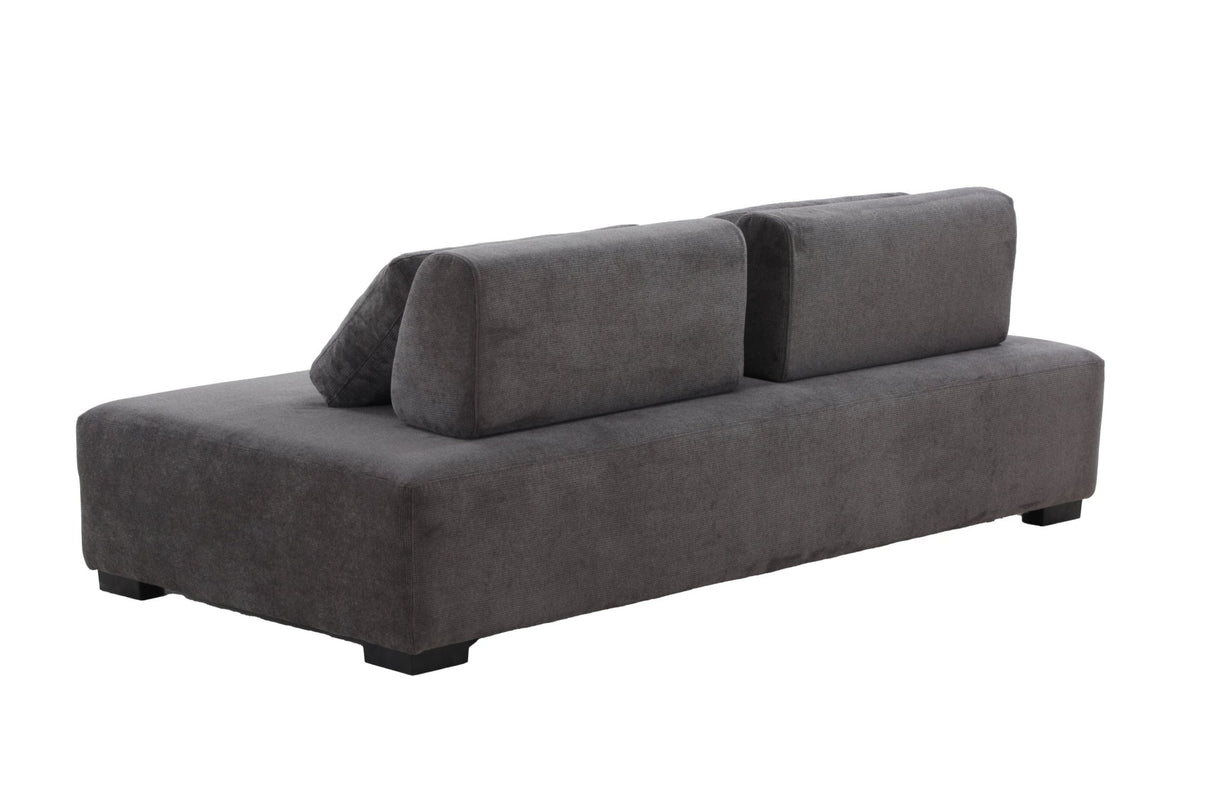 85.4'' Minimalist Sofa 3 - Seater Couch for Apartment, Business Lounge, Waiting Area, Hotel Lobby Grey - W87663987 - image - 3