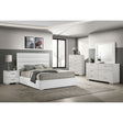 Dulcey White High Gloss 5-piece Eastern King Bedroom Set