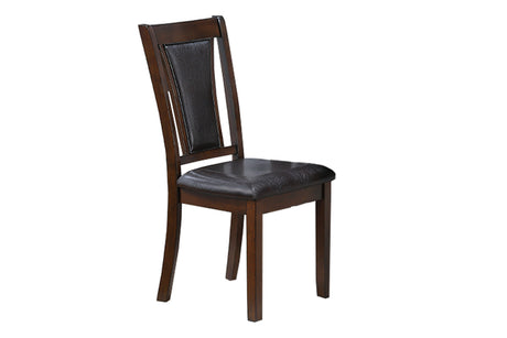 Beautiful Dining Room Furniture Walnut / Black 6pcs Set Dining Table 4x Side Chairs Bench Unique Design Back Chair - sold by Home Elegance USA