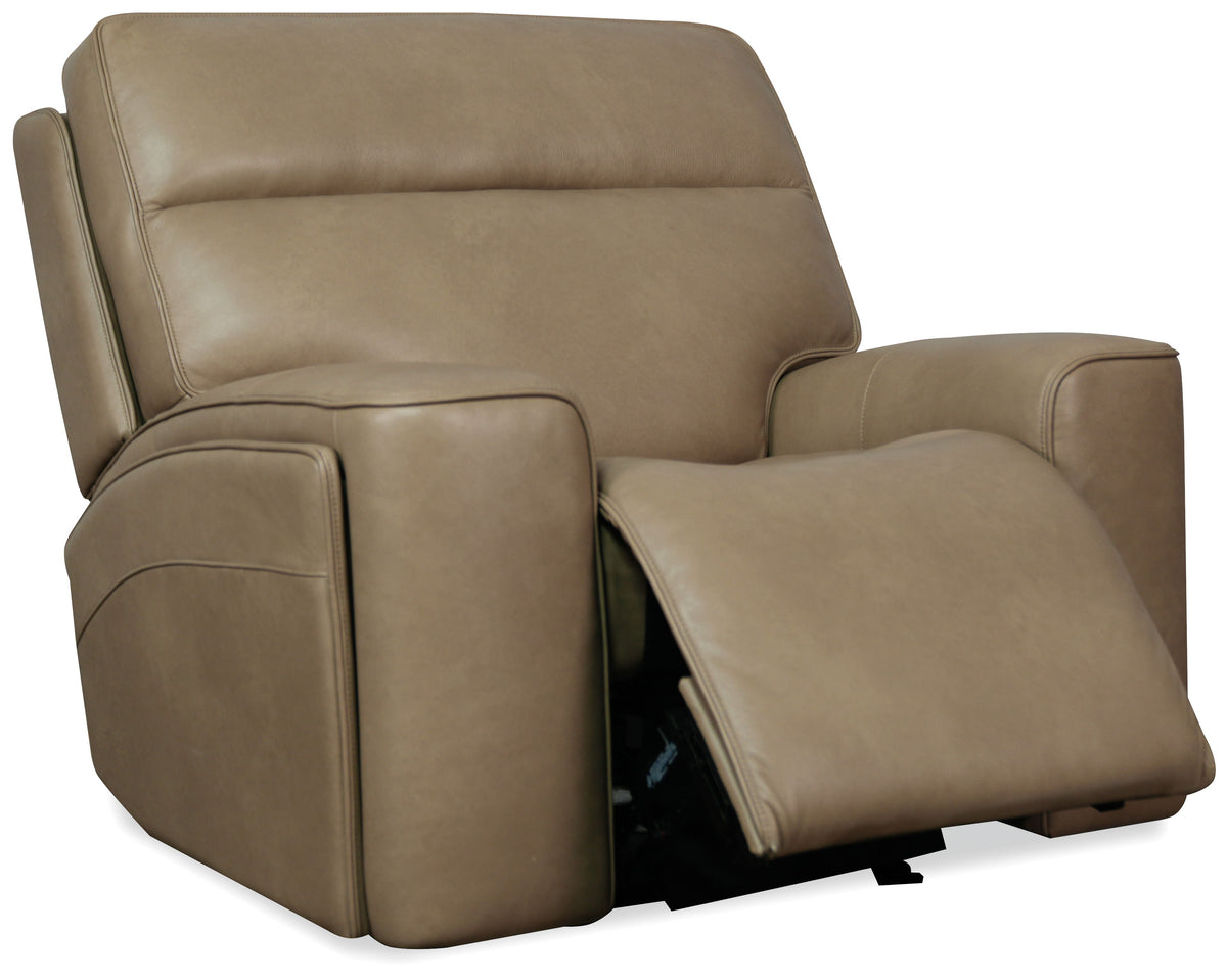Riverton Power Gliding Recliner With Power Headrest And Lumbar - Light Brown by Hooker Furniture - View 8