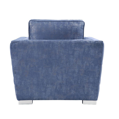 Acme - Emilia Chair W/Pillow 56027 Two Tone Blue Fabric