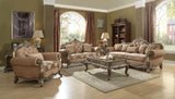 Acme - Ragenardus Sofa W/5 Pillows 56030 Fabric & Vintage Oak Finish