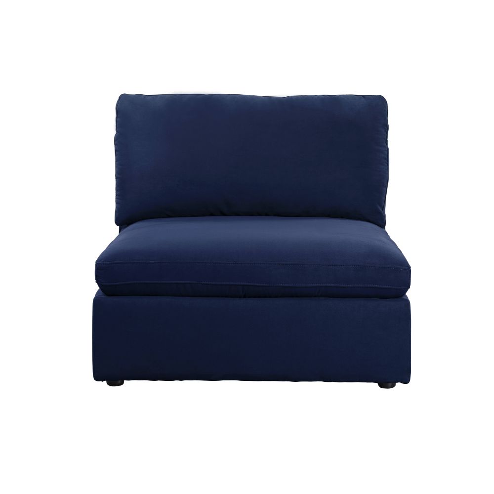 Crosby Modular - Armless Chair 56035 Blue Fabric | Acme - 56035 - Home Elegance USA - 2