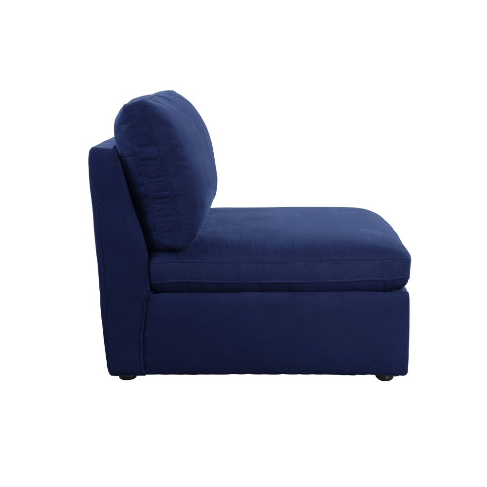 Acme - Crosby Modular - Armless Chair 56035 Blue Fabric