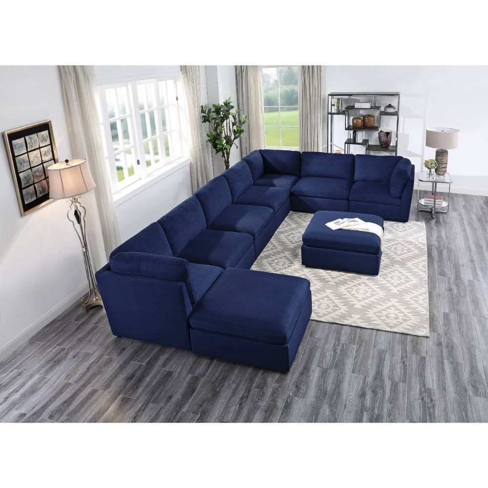 Crosby Modular - Armless Chair 56035 Blue Fabric | Acme - 56035 - Home Elegance USA - 6