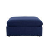 Crosby Modular - Ottoman 56037 Blue Fabric | Acme - 56037 - Home Elegance USA - 2