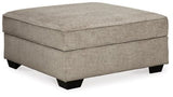 Ashley Stone Bovarian Ottoman With Storage - Chenille | Home Elegance USA