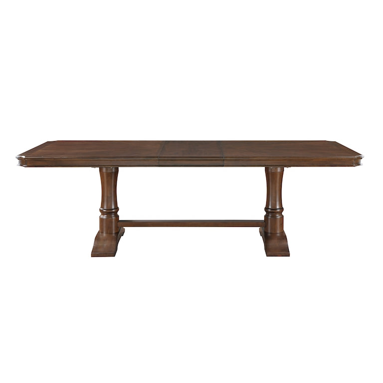 Wooden table on a white background