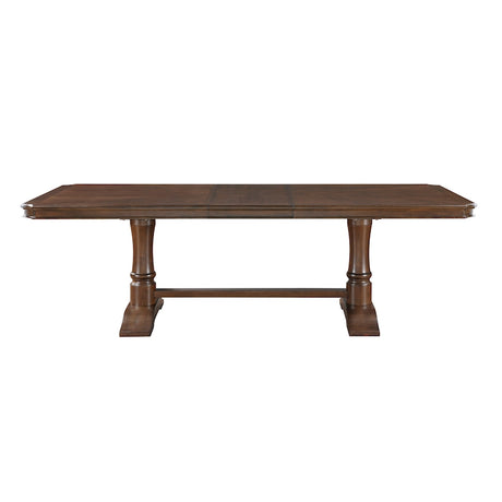 Wooden table on a white background